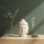 Hand-Carved Marble Buddha Head – Symbol of Peace