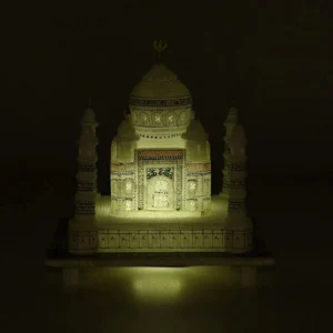 Handmade Marble Taj Mahal Replica Indian Art Decor Adorable Gift for Home & Office (1)