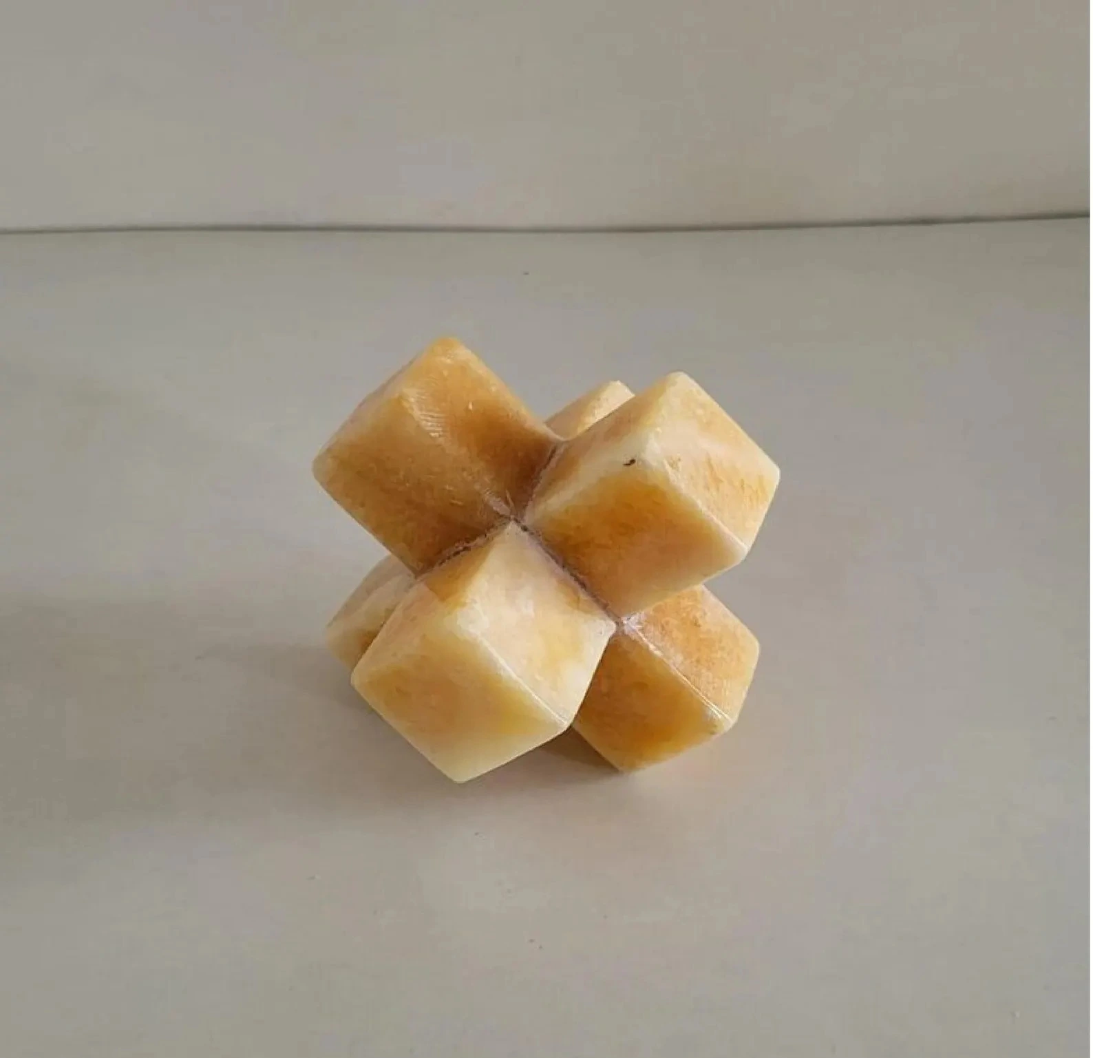 Second image of Yellow Onyx Cross Sculpture for Home and Office Decor