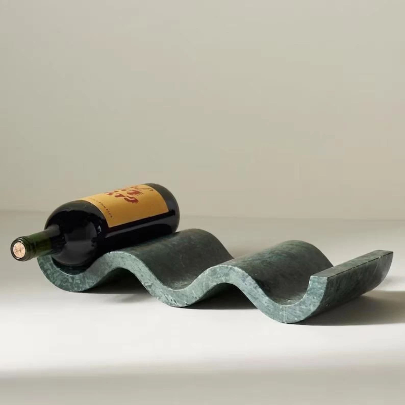 Marble Wine Bottle Holder | Modern Stone Wine Rack | Luxury Bar & Kitchen Decor